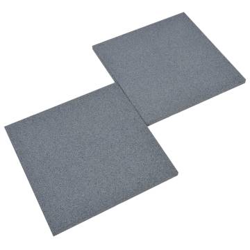 Fall Protection Rubber Tiles - 18 pcs - 50x50x3 cm Grey