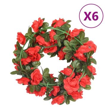 Artificial Flower Garlands - 6 pcs Red, 240 cm | Hipomarket