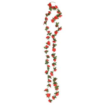 Artificial Flower Garlands - 6 pcs Red, 240 cm | Hipomarket