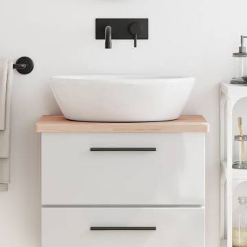 Solid Wood Beech Bathroom Countertop 60x40 cm | HiPo Market