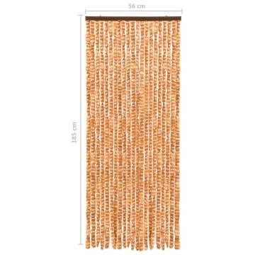 Insect Curtain Ochre & White 56x185 cm Chenille - HipoMarket