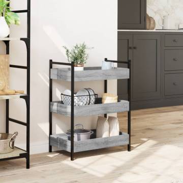 Kitchen Trolley Grey Sonoma - Stylish & Versatile Storage