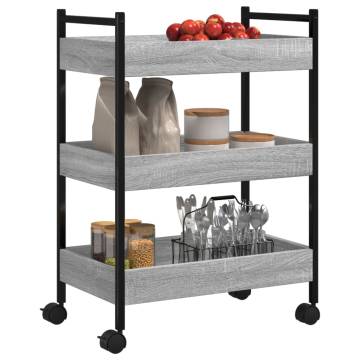 Kitchen Trolley Grey Sonoma - Stylish & Versatile Storage