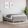 Box Spring Bed Frame Light Grey 135x190 cm Double Fabric Colour light grey Size 4ft6 double Height 35 cm 