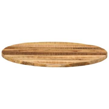 Round Solid Wood Table Top Ø 80 cm - Rustic Mango Design