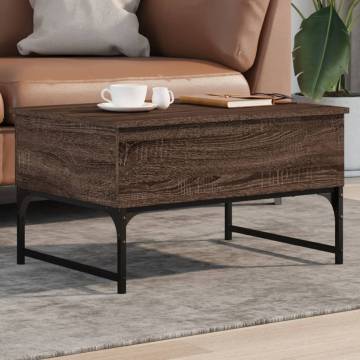 Stylish Brown Oak Coffee Table - 70x50x40 cm | Hipo Market