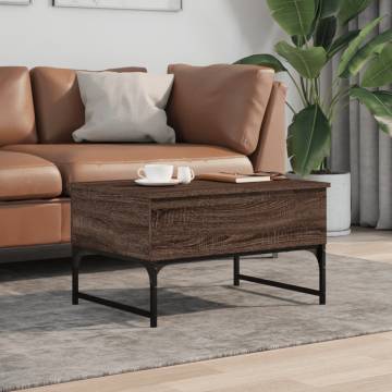 Stylish Brown Oak Coffee Table - 70x50x40 cm | Hipo Market