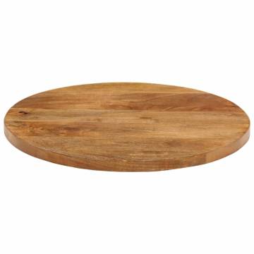 Table Top Ø 60x3.8 cm Round Solid Wood Mango - Rustic Charm