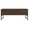 Elegant Brown Oak Coffee Table with Storage - 100x50x40 cm