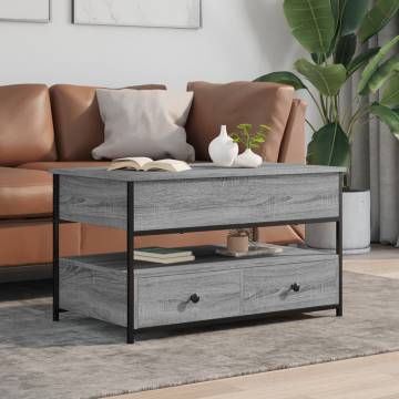 Elegant Grey Sonoma Coffee Table - 85x50x50 cm