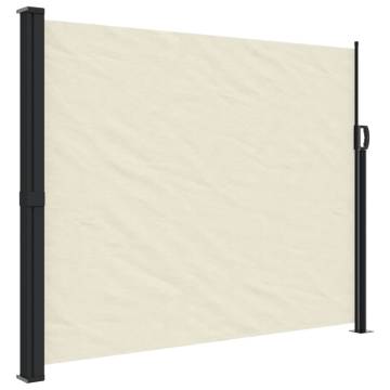 Retractable Side Awning Cream 160x600 cm - Hipomarket UK