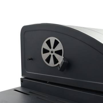 Charcoal-Fueled BBQ Grill with Bottom Shelf - Black