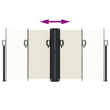 Retractable Side Awning Cream 120x1000 cm - Hipomarket UK