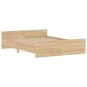 Sonoma Oak Bed Frame with Headboard & Footboard - 160x200 cm