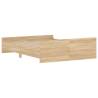 Sonoma Oak Bed Frame with Headboard & Footboard - 160x200 cm