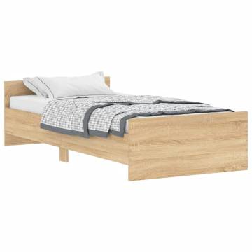 Bed Frame Sonoma Oak 90x190 cm Single - Durable & Stylish