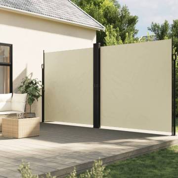 Retractable Side Awning Cream 220x600 cm | Hipomarket