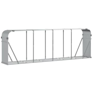 Log Holder Silver 300x45x100 cm - Galvanised Steel Storage