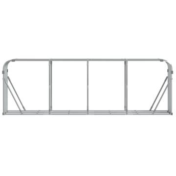 Log Holder Silver 300x45x100 cm - Galvanised Steel Storage