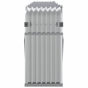 Log Holder Silver 300x45x100 cm - Galvanised Steel Storage