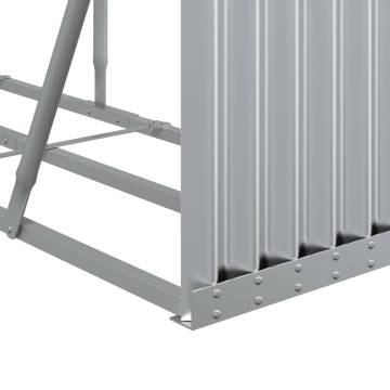 Log Holder Silver 300x45x100 cm - Galvanised Steel Storage