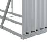 Log Holder Silver 300x45x100 cm - Galvanised Steel Storage