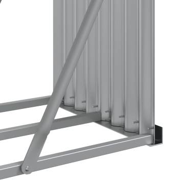 Log Holder Silver 300x45x100 cm - Galvanised Steel Storage