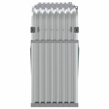 Log Holder Silver 180x45x100 cm | Galvanised Steel Storage