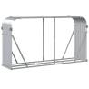 Log Holder Silver 180x45x100 cm | Galvanised Steel Storage