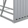 Log Holder Silver 180x45x100 cm | Galvanised Steel Storage