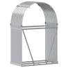 Log Holder Silver 80x45x120 cm - Galvanised Steel