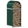 Log Holder Green 40x45x100 cm - Galvanised Steel Storage