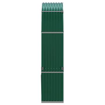 Log Holder Green 120x45x210 cm - Galvanised Steel Storage