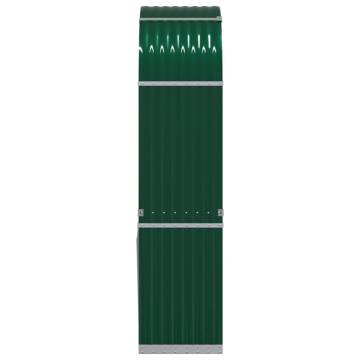 Log Holder Green 80x45x190 cm | Galvanised Steel Storage