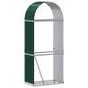 Log Holder Green 80x45x190 cm | Galvanised Steel Storage