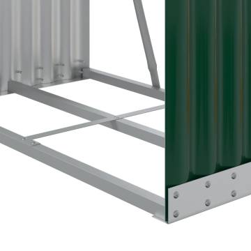 Log Holder Green 80x45x190 cm | Galvanised Steel Storage