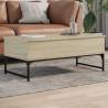 Coffee Table Sonoma Oak 100x50x40 cm Engineered Wood and Metal Colour sonoma oak Quantity in Package 1 Length 100 cm 