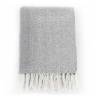 Soft Grey Cotton Herringbone Throw 160x210 cm | HipoMarket