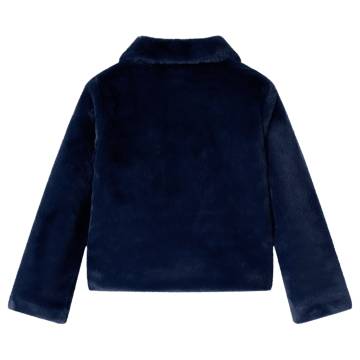 Kids' Faux Fur Navy Coat 140 - Stylish & Durable