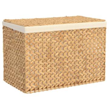 Laundry Basket with 3 Sections | Rustic Water Hyacinth