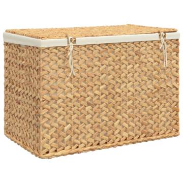 Laundry Basket with 3 Sections | Rustic Water Hyacinth