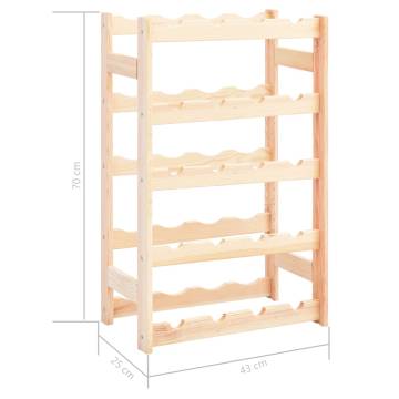 Pinewood Wine Rack for 20 Bottles - Stylish Storage