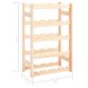 Pinewood Wine Rack for 20 Bottles - Stylish Storage