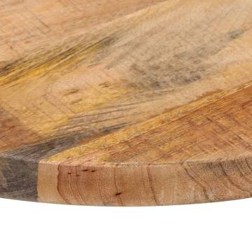 Rustic Round Solid Mango Wood Table Top Ø 40x1.5 cm