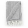 Soft Grey Cotton Herringbone Throw 160x210 cm | HipoMarket