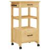 Kitchen Trolley MONZA | Solid Pine Wood | 48x40x90 cm