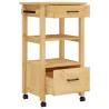 Kitchen Trolley MONZA | Solid Pine Wood | 48x40x90 cm