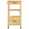 Kitchen Trolley MONZA | Solid Pine Wood | 48x40x90 cm