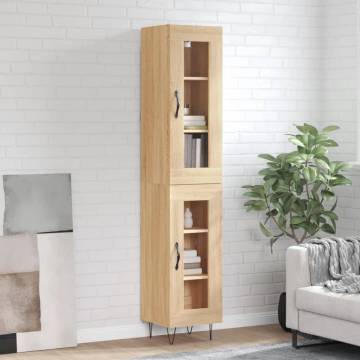 Stylish Highboard Sonoma Oak - 34.5x34x180 cm | Hipomarket