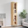 Highboard Sonoma Oak 34.5x34x180 cm Engineered Wood Colour sonoma oak Quantity in Package 1 Model 1 glass door 